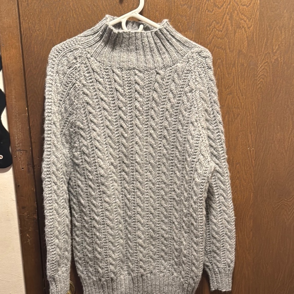 Gray Turtleneck Sweater for Men